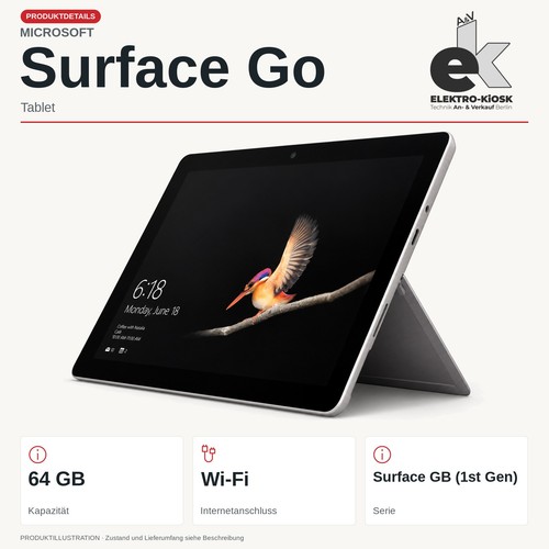 Microsoft surface tablet - go,